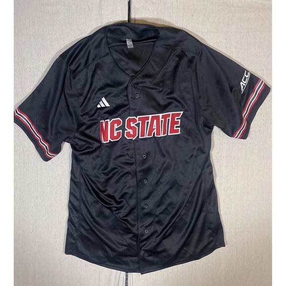 NWT NEW Men's Adidas Nc State Wolfpack Replica ACC Baseball Jersey XL $100 - Picture 1 of 5